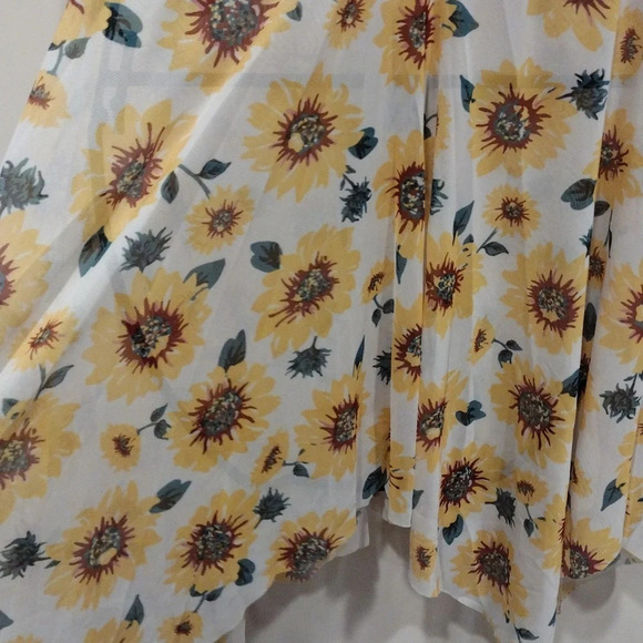 NWT Holipick Women's Sunflower Print Mesh Halter Style Swim Top M-Beach Resort - Picture 5 of 6
